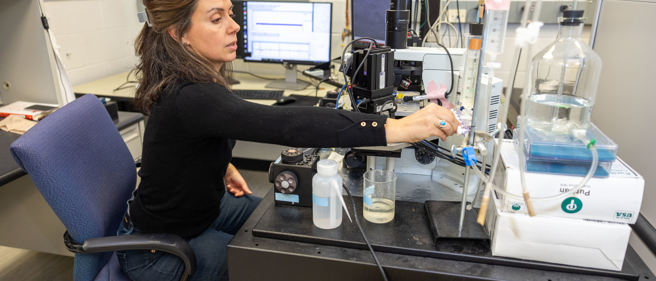 Stephanie Gantz in her lab