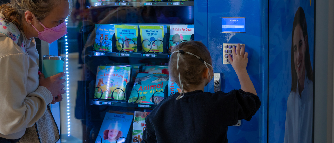 Caitlin Clark book vending machine