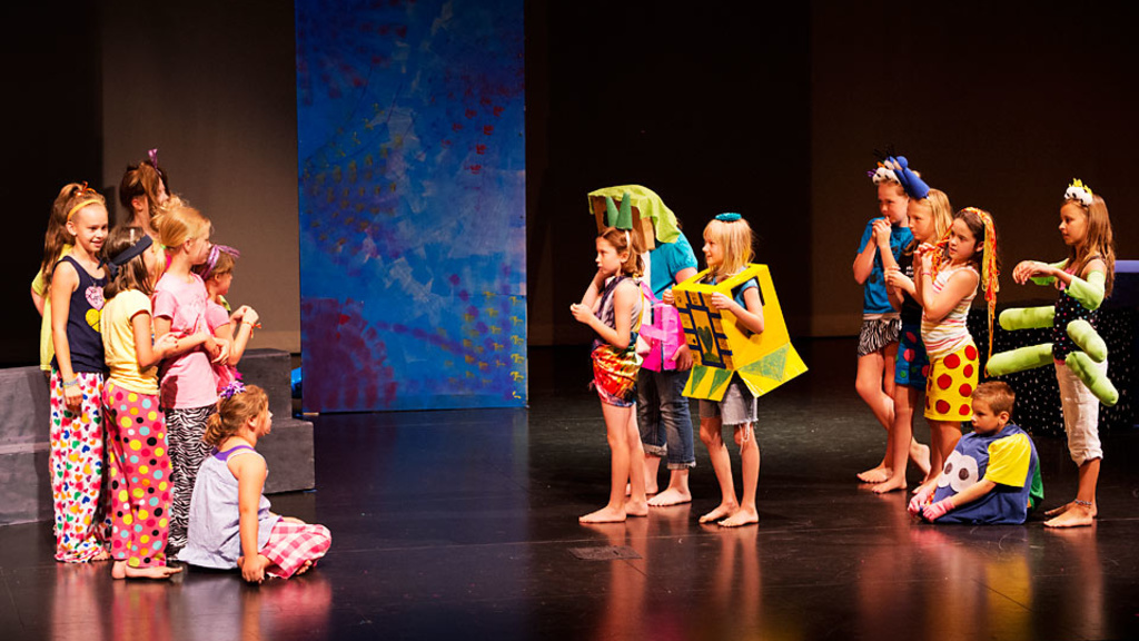 Participants in the 2012 Osage Summer Theatre Program perform a dress rehearsal.