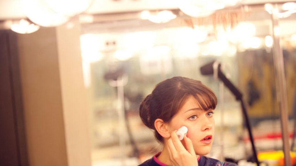 Molly Brown prepares for play rehearsal