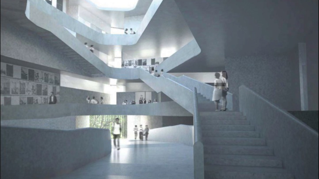 A rendering of the new Art Building's interior.