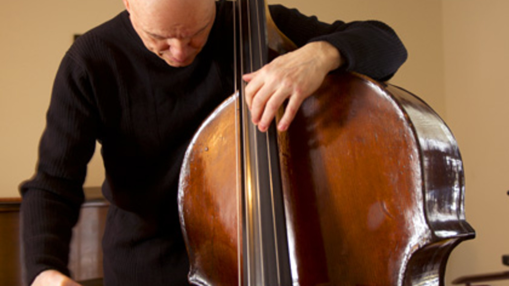 Mark Bernat with his bass.