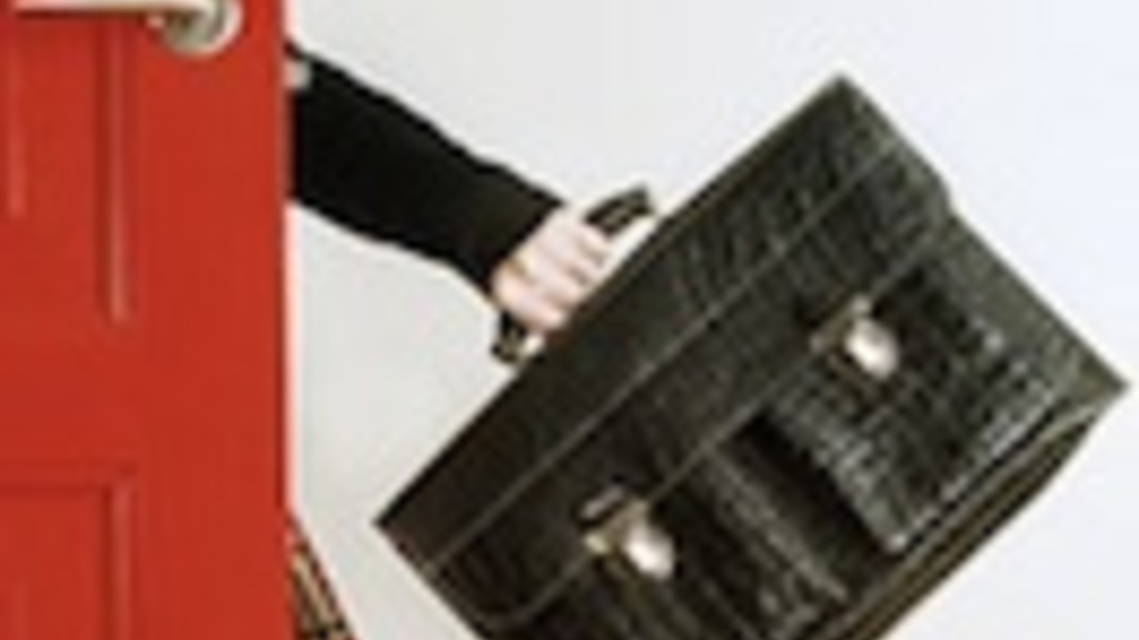 Image of person holding a briefcase to illustrate a UI study employees who get training and leave their company