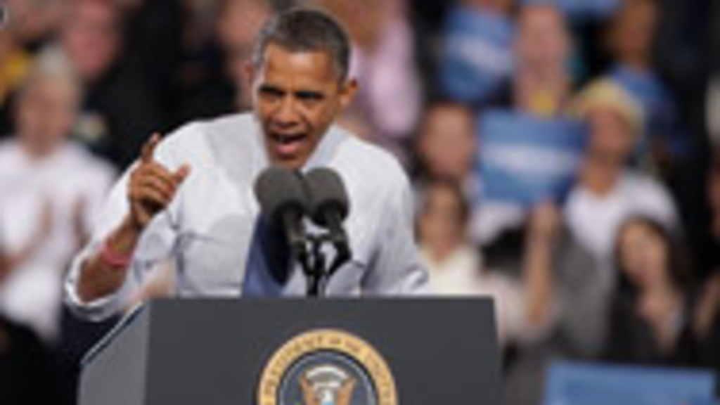 President Barack Obama at podium