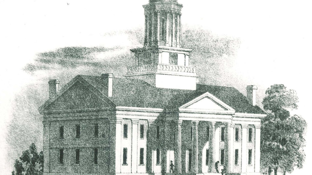 1860 drawing of Old Capitol
