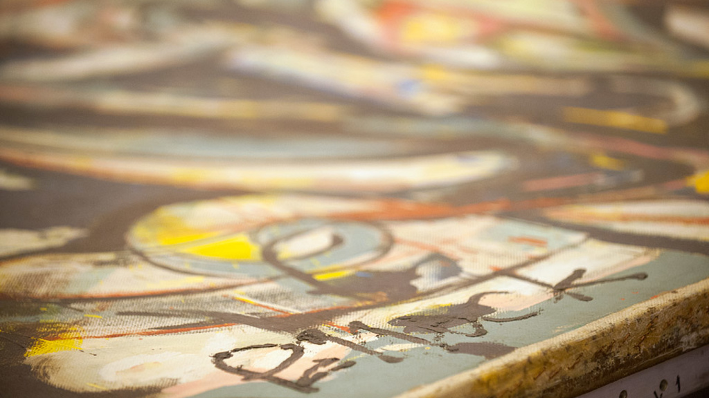 Detail from Jackson Pollock's 'Mural'