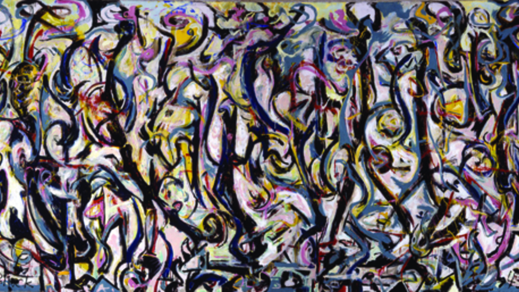 This is an image of Jackson Pollock&#039;s painting called &quot;Mural&quot;