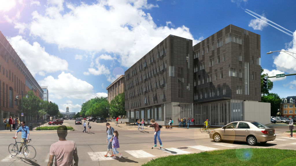 rendering of new psychological and brain sciences building