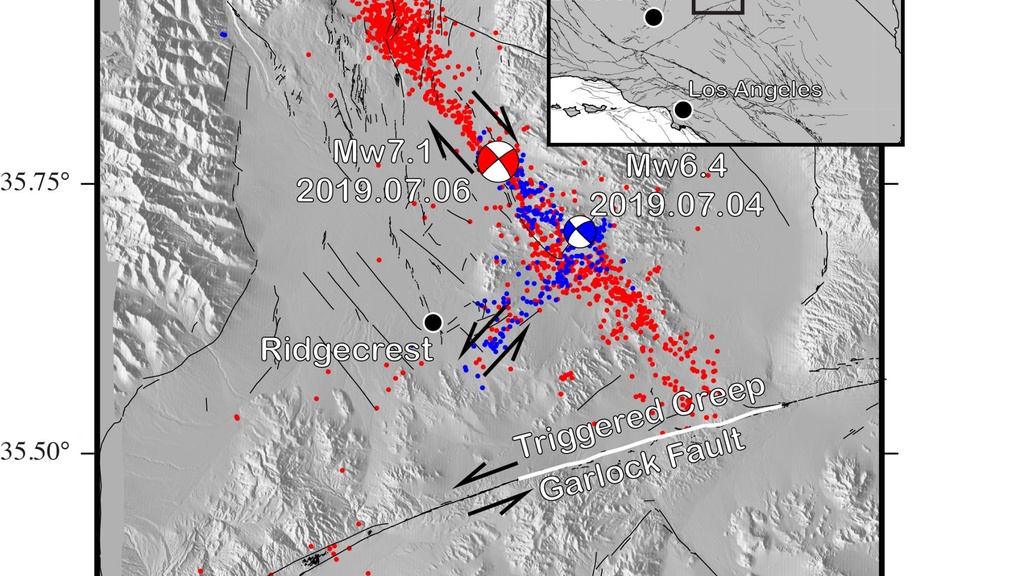 ridgecrest earthquake map