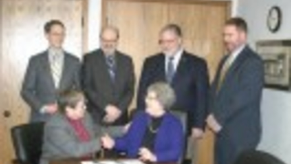 Dignitaries sign an agreement for the 3 Plus 3 Agreement