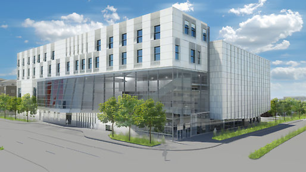 architect&#039;s rendering of new music building